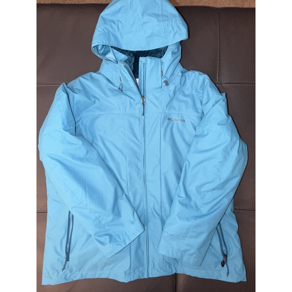 COLUMBIA WOMENS BUGABOO II  3-1 WATERPROOF INTERCHANGE JACKET Omni-Heat XXL Blue